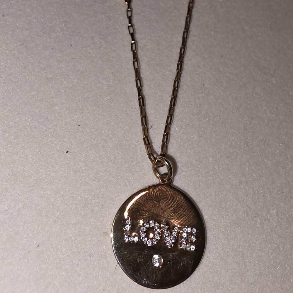 Gold "Love" Necklace